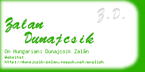 zalan dunajcsik business card